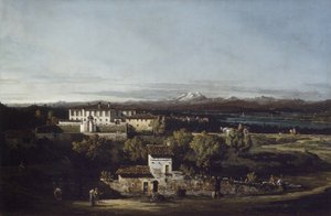 Ansicht der Villa Perabò, später Melzi, in Gazzada von Bernardo Bellotto