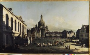 Blick auf den Neumarkt in Dresden von Bernardo Bellotto