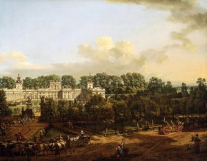 Schloss Wilanów vom Eingang aus gesehen