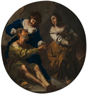 Lot und seine Töchter von Bernardo Cavallino
