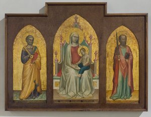 Madonna mit Kind beim Lesen: St. Peter und Paul