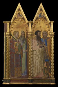 Heilige Bartholomäus und Georg (linkes Panel) (recto)