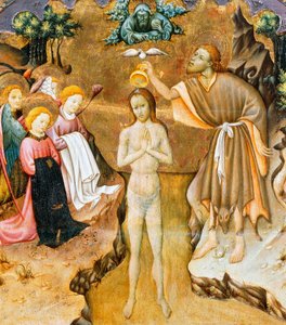 Taufe Christi (Detail) von Bernardo Martorell