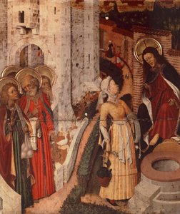 Jesus und die Samariterin (Detail) von Bernardo Martorell