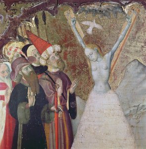 Martyrium der Heiligen Eulalia (Detail) von Bernardo Martorell