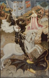 Der heilige Georg tötet den Drachen, 1434-35 von Bernardo Martorell