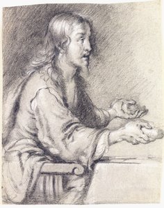 Christus in Emmaus präsentiert das Brot von Bernardo Strozzi