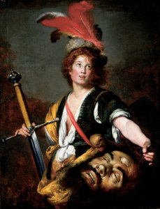 David mit dem Kopf von Goliath