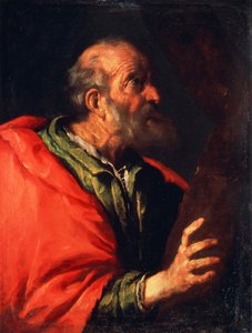 Kopf eines alten Mannes, der Apostel Petrus, 17. Jahrhundert von Bernardo Strozzi