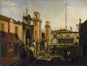 Der Eingang zum Arsenal, Venedig von Bernardo after Bellotto