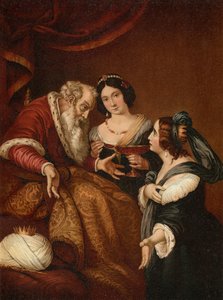 Esther bittet Ahasverus um Gnade von Bernardo after Strozzi