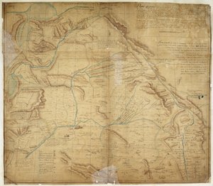 Karte des größten Teils von New Mexico und eines Teils von Oberkalifornien