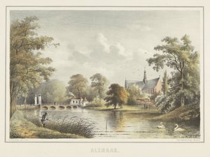 Ansicht von Alkmaar mit der Grote Kerk von Bernardus Gerardus ten Berge