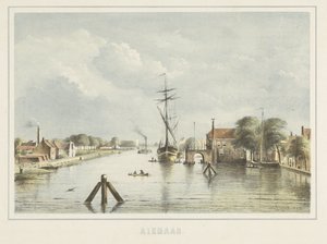 Ansicht von Alkmaar von der Bierkade aus von Bernardus Gerardus ten Berge