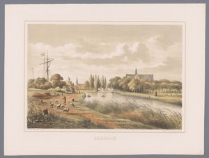 Stadtansicht von Alkmaar von Bernardus Gerardus ten Berge