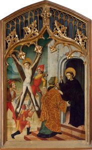 Heiliger Vinzenz von Saragossa und Heiliger Vinzenz Ferrer, 1430er von Bernat Martorell the Elder