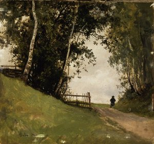 Landschaft mit Birken