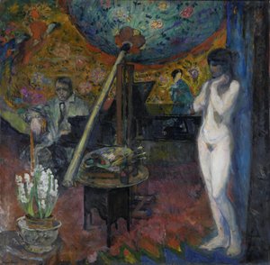 Selbstporträt im Studio von Bernhard Dorotheus Folkestad