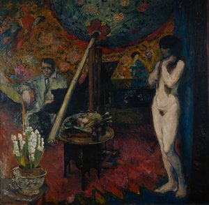 Selbstporträt im Studio von Bernhard Dorotheus Folkestad