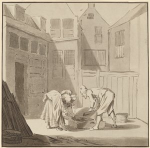 Schweineschlächter, 1778, veröffentlicht 1787 von Bernhard Schreuder