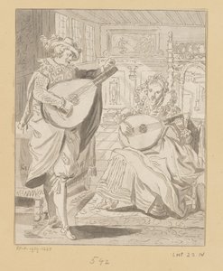 Musizierender Herr und Dame von Bernhard Schreuder