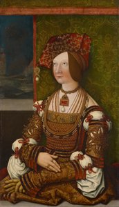 Porträt von Bianca Maria Sforza 1472-1510, ca. 1505-1510 von Bernhard, Strigel