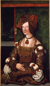Porträt von Impress Bianca Maria (Blanche-Marie) Sforza von Bernhard Strigel