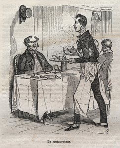 Der Restaurateur - Gravur in Die Physiologie des Geschmacks von Jean Anthelme Brillat Savarin
