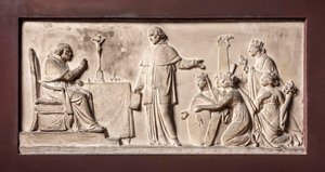 Kardinal Ercole Consalvi stellt die päpstlichen Provinzen an Pius VII. wieder her von Bertel Thorvaldsen