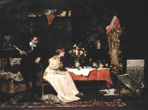 Künstler in seinem Atelier
