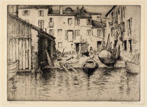 Bootswerkstatt, Venedig von Bertha E. Jaques