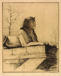 Sphinx, Themse, London von Bertha E. Jaques