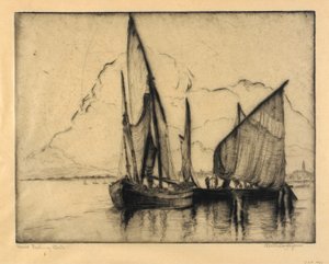 Venedig Fischerboote von Bertha E. Jaques
