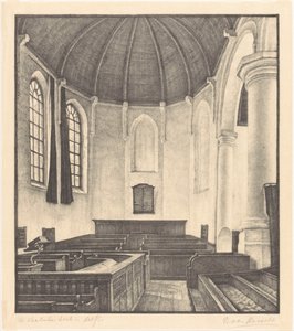 Die Wallonische Kirche in Delft von Bertha van Hasselt (signed by artist)