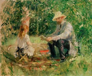 Eugène Manet und seine Tochter im Garten von Berthe Morisot