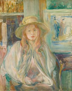 Mädchen mit Strohhut, 1892 von Berthe Morisot