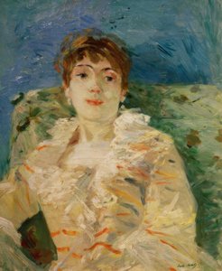 Junge Frau auf dem Sofa von Berthe Morisot