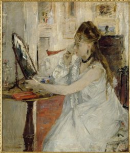 Junge Frau, sich pudernd von Berthe Morisot