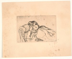 Frau liegend auf einem Sofa (Jeanne-Marie) von Berthe Morisot