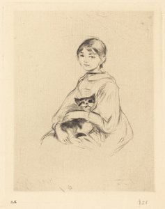 Kleines Mädchen mit Katze, 1888-1890
