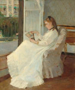 Die Schwester des Künstlers am Fenster, 1869 von Berthe Morisot