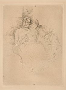 Die Zeichenstunde: Berthe Morisot und ihre Tochter von Berthe Morisot