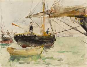 Das Vorderteil einer Yacht von Berthe Morisot