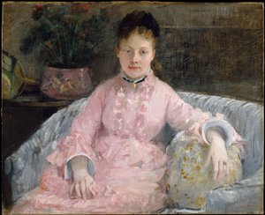 Das rosa Kleid (Albertie-Marguerite Carré, später Madame Ferdinand-Henri Himmes, 1854–1935) von Berthe Morisot