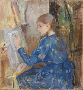 Schreibendes junges Mädchen von Berthe Morisot