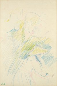 Junges Mädchen im Garten, 1888 von Berthe Morisot
