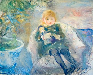 Junges Mädchen mit Puppe von Berthe Morisot