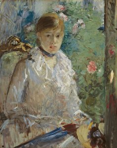 Junge Frau, die vor einem Fenster sitzt, genannt Sommer, 1879 von Berthe Morisot