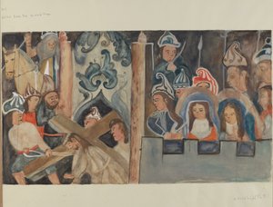 Station des Kreuzes Nr. 7: Jesus fällt zum zweiten Mal, ca. 1936