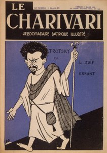 Karikatur von Leon Trotsky (1879-1940) als der ewige Jude, Titelseite der Zeitschrift 
